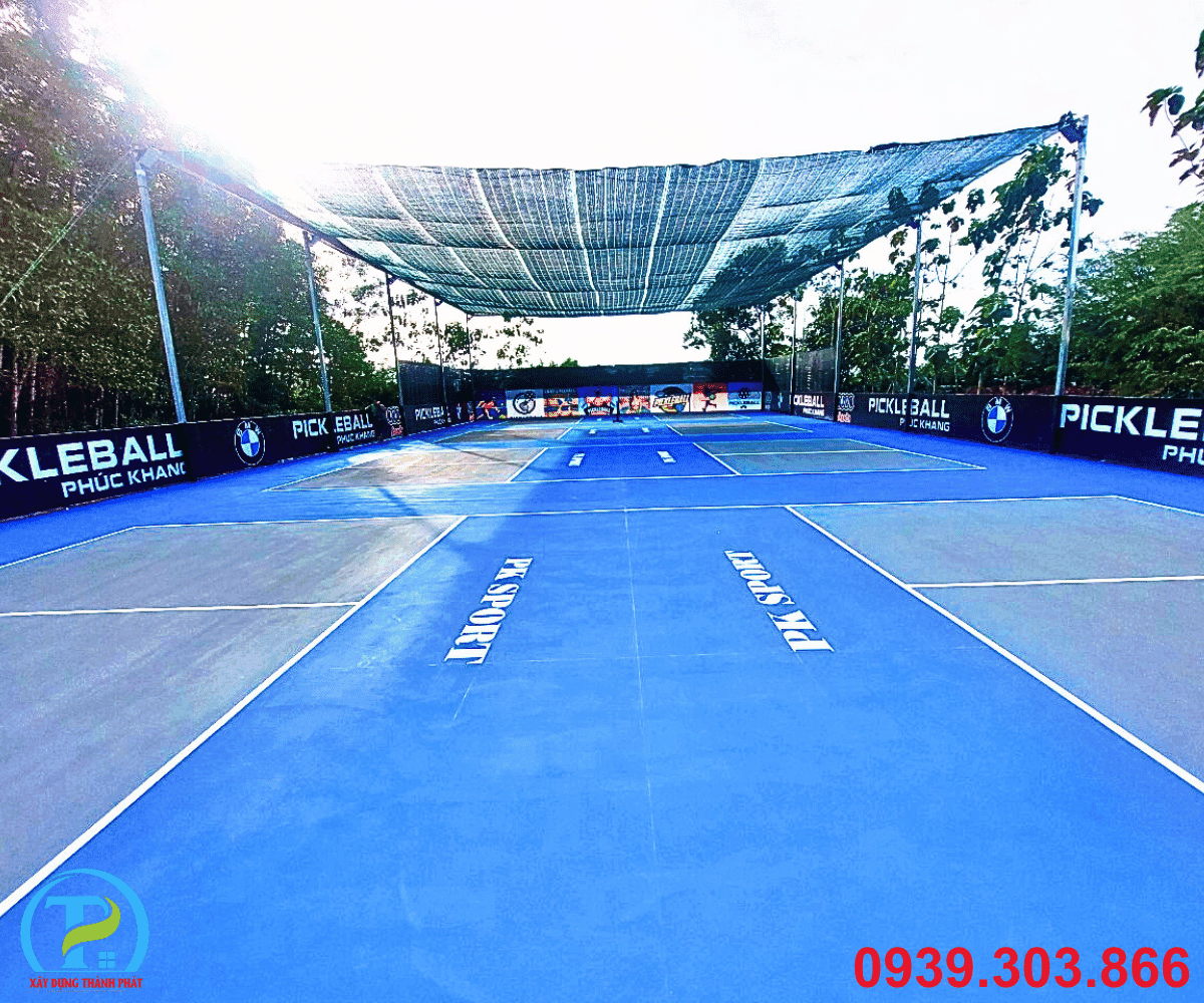 Xây Dựng Thành Phát chuyên thi công sân pickleball với kinh nghiệm lâu năm