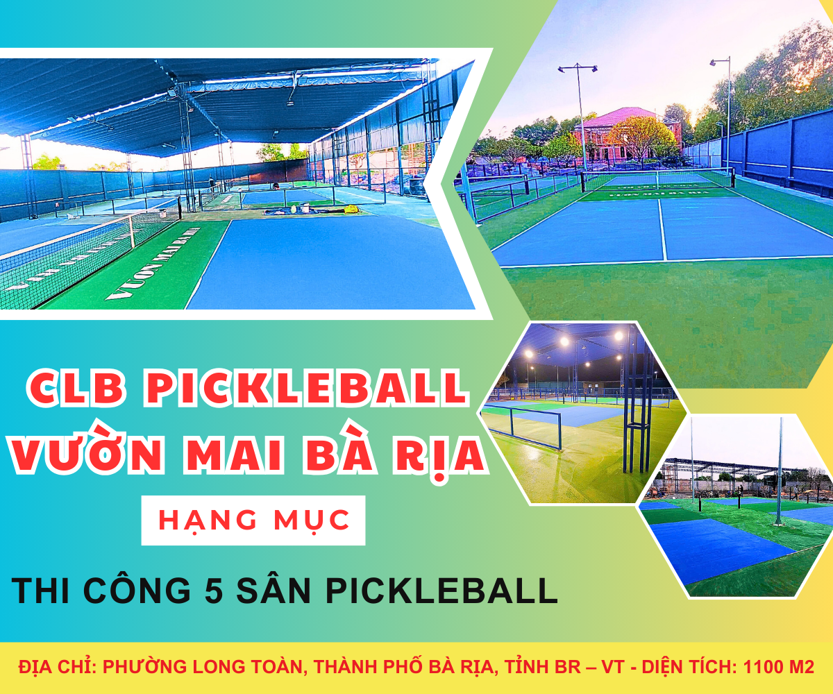 THI CÔNG SÂN PICKLEBALL – XU HƯỚNG MỚI TRONG LĨNH VỰC THỂ THAO